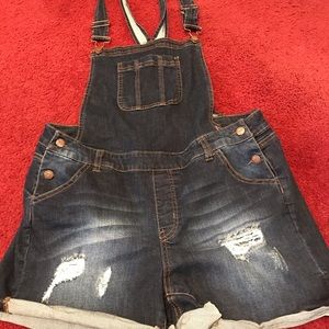 Wax Jeans dark denim overalls 3x (fits like 1x)